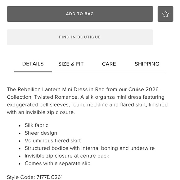 Zimmermann Red Sheer Long Sleeve Dress - Picture 5 of 6